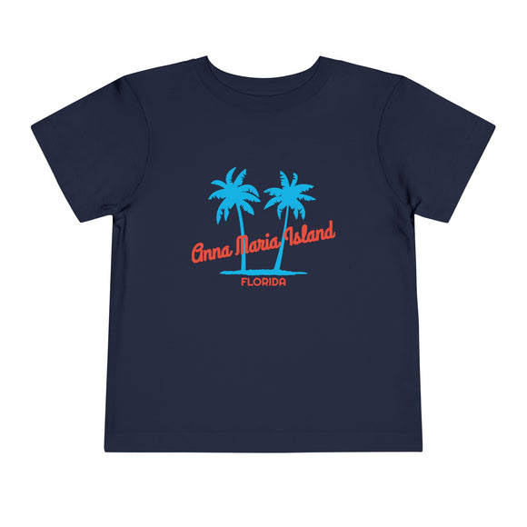 Anna Maria Island, Florida Toddler T-Shirt - Retro Palm Tree Toddler Anna Maria Island Shirt