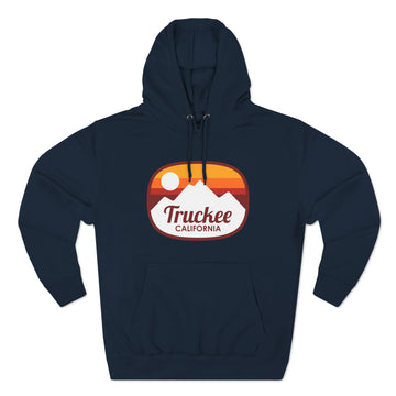 Buy navy Premium Truckee, California Hoodie - Retro Unisex Truckee Sweatshirt - Sunset Oval