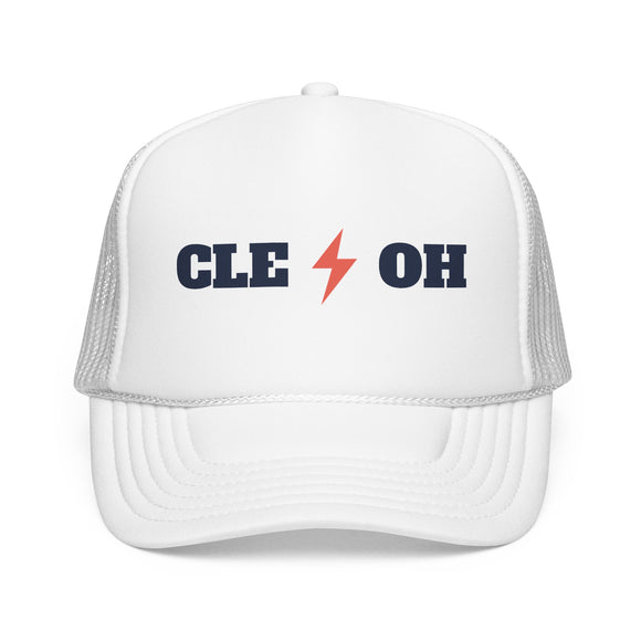 Cleveland, Ohio Retro Trucker Hat - Lightning Foam Cap