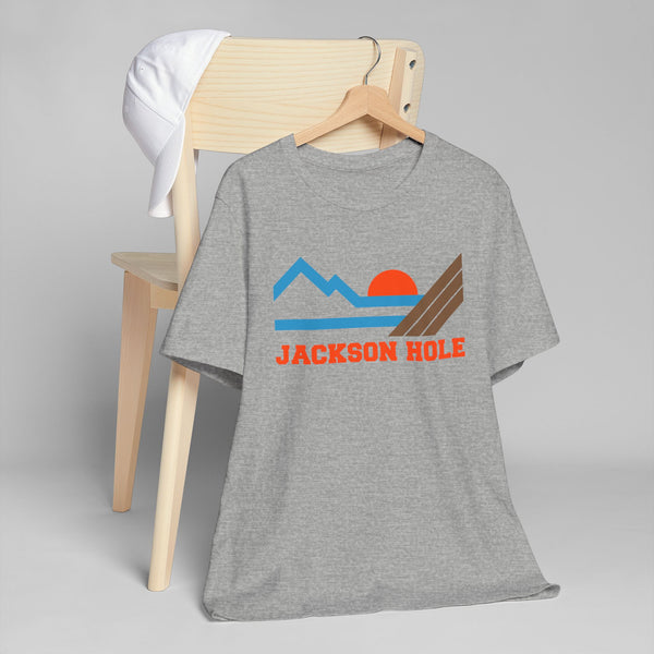 Jackson Hole, Wyoming Retro Mountains Sunset T-Shirt | Vintage Jackson Hole Tee