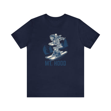 Buy navy Mt Hood, Oregon T-Shirt - Skeleton Skier Unisex Mt Hood Shirt
