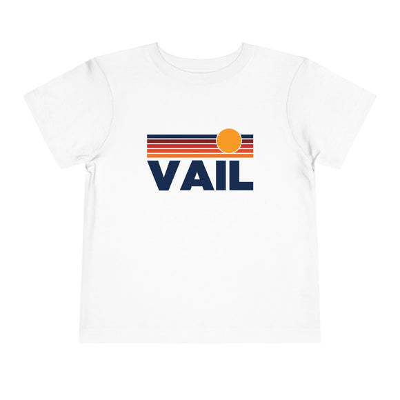 Vail, Colorado Toddler T-Shirt - Retro Sun Tee
