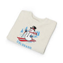 Colorado Toddler Sweatshirt - Skiing Snowman Colorado Toddler Crewneck Sweatshirt-7