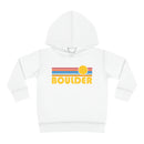 Boulder, Colorado Toddler Hoodie - Retro Sunrise Unisex Boulder Toddler Sweatshirt-5