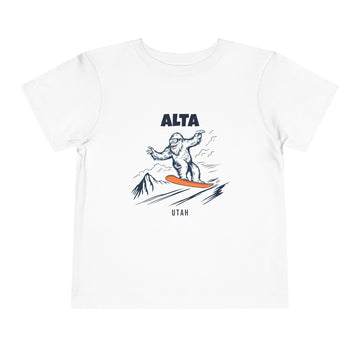 Alta, Utah Yeti Snowboard Toddler Tee - 0