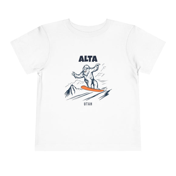 Alta, Utah Yeti Snowboard Toddler Tee