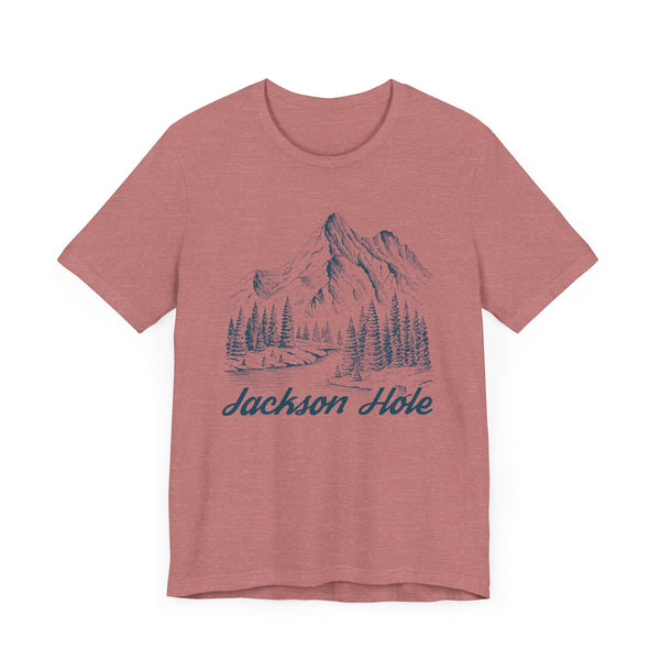 Jackson Hole, Wyoming Graphic Tee - Mountain Illustration Jackson Hole T Shirt
