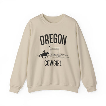 Oregon Sweatshirt - Oregon Cowgirl Graphic Crewneck - 0