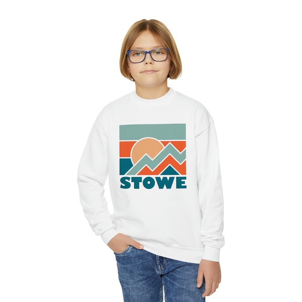 Stowe, Vermont Youth Sweatshirt - Unisex Kid's Stowe Crewneck Sweatshirt