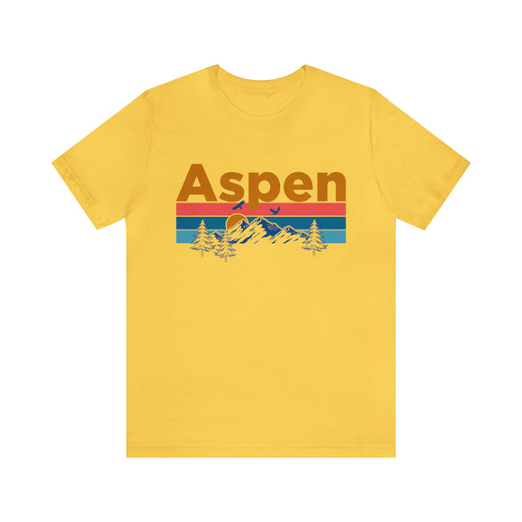 Aspen, Colorado Shirt - Mountain Sunset Unisex Aspen T-Shirt