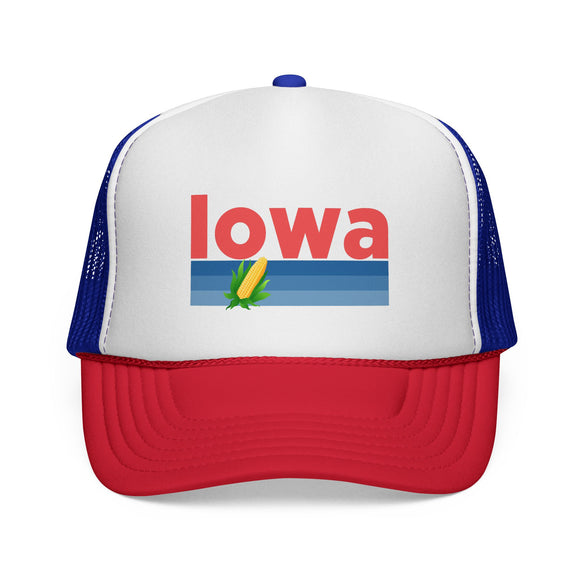 Iowa Retro Corn and Farm Trucker Hat