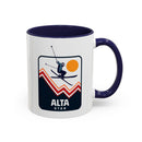 Alta, Utah Retro Snow Skiing Mountain 11 oz Mug, Ski Lodge Decor Coffee Cup, Mountain Lover Gift, Retro Skiing Mug-7