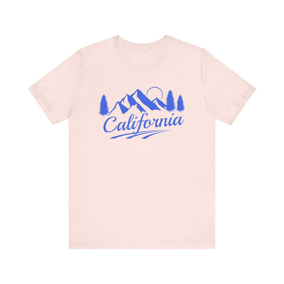 California T-Shirt - Retro Mountain Unisex California Shirt