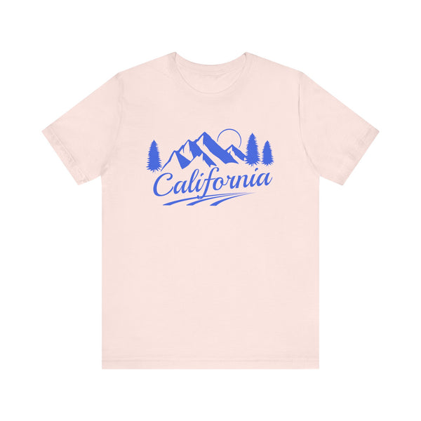 California T-Shirt - Retro Mountain Unisex California Shirt
