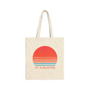 St. Augustine, Florida Retro 80s Cotton Canvas St. Augustine Tote Bag-1
