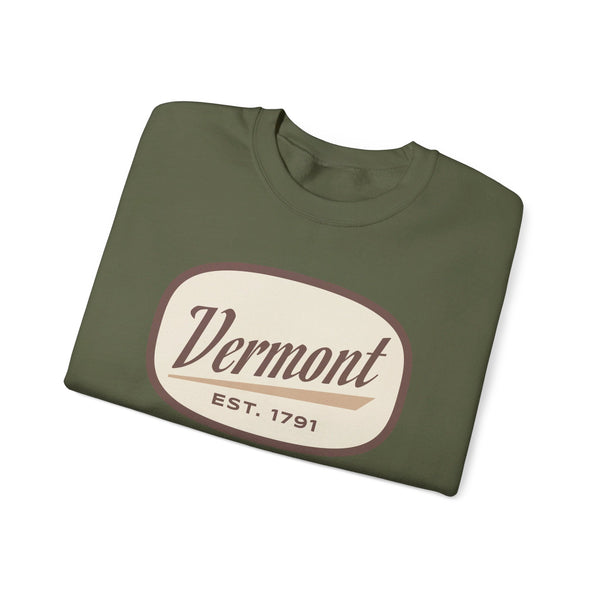 Vermont Sweatshirt - Unisex Retro Vermont Crewneck Sweatshirt