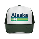 Alaska Retro Trees Trucker Hat - Vintage Style Alaska Cap-3