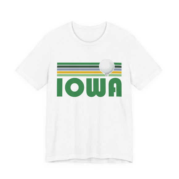 Golf Iowa T-Shirt - Retro Golf Unisex Iowa Shirt