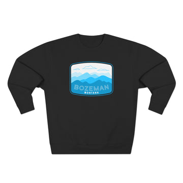 Buy black Premium Bozeman, Montana Sweatshirt Unisex Crewneck, Premium Sweatshirt, Crewneck Jumper, Ski Resort Apparel