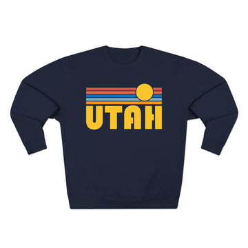 Buy navy Premium Utah Retro Sun Graphic Sweatshirt