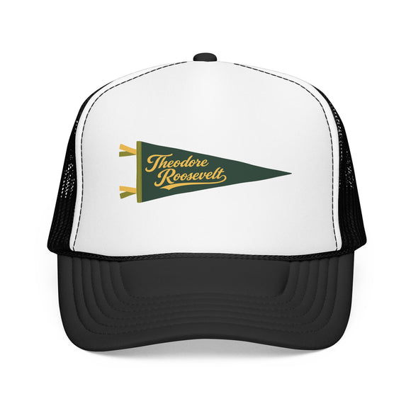 Theodore Roosevelt National Park Pennant Trucker Hat — Vintage Foam Mesh Cap