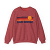San Diego, California Sweatshirt Retro Sun Unisex - San Diego Vintage Inspired Warm Pullover Jumper