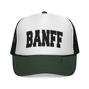 Buy dark-green Banff, Canada Collegiate Style Trucker Hat