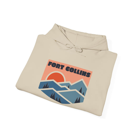 Fort Collins, Colorado Hoodie - Unisex Mountain Fort Collins Hoodie Graphic Sweatshirt