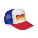 Massachusetts Retro Sun Trucker Hat - Vintage Style Massachusetts Cap-5