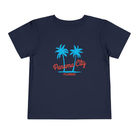 Panama City Beach, Florida Toddler T-Shirt - Retro Palm Tree Toddler Panama City Beach Shirt