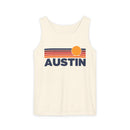 Austin, Texas Retro Sunstripe Tank Top | Comfort Colors - 100% Cotton-2
