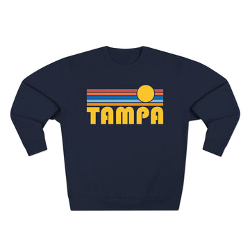 Buy navy Premium Tampa, Florida Retro Sun Graphic Sweatshirt