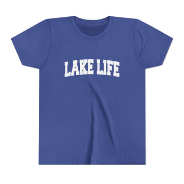 Buy heather-true-royal Lake Life Youth Graphic Tee - Kids T Shirt