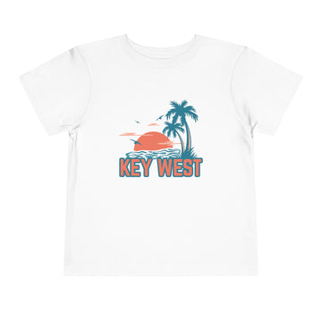 Key West, Florida Toddler T-Shirt - Retro Palm Tree Toddler Key West Shirt - 0