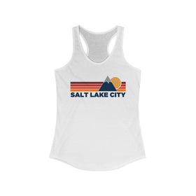Salt Lake City, Utah Women's Racerback Tank Top - Mountain Lover Sleeveless Shirt, Women's Salt Lake City Hiking Tank