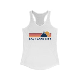 Salt Lake City, Utah Women's Racerback Tank Top - Mountain Lover Sleeveless Shirt, Women's Salt Lake City Hiking Tank