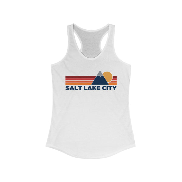 Salt Lake City, Utah Women's Racerback Tank Top - Mountain Lover Sleeveless Shirt, Women's Salt Lake City Hiking Tank