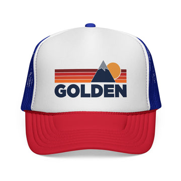 Golden, Colorado Retro Mountains Trucker Hat - Vintage Style Golden Cap