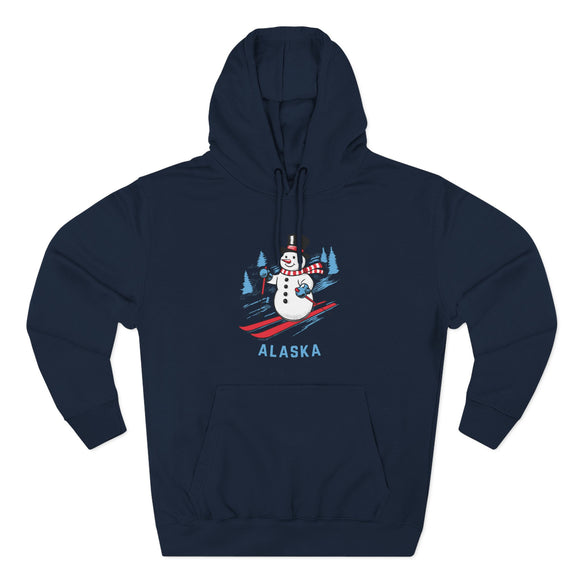 Premium Alaska Skiing Snowman Hoodie