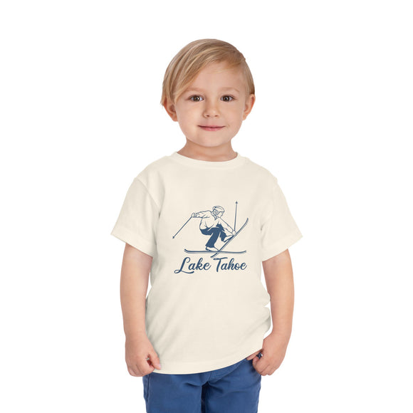 Lake Tahoe, California Toddler Graphic Tee Vintage Ski - Kids Lake Tahoe T-Shirt