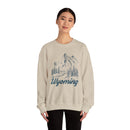 Wyoming Sweatshirt - Mountain Illustration Graphic Crewneck-11