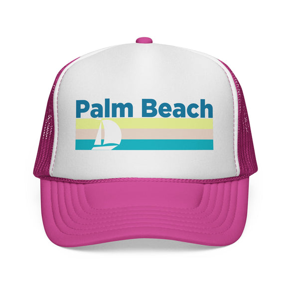 Palm Beach Retro Sailboat Trucker Hat