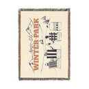 Winter Park, Colorado Ski Town Throw Blanket | Mountain Woven Blanket-3