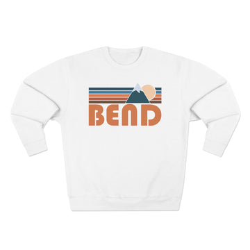 Buy white Premium Bend, Oregon Retro Mountain Graphic Sweatshirt