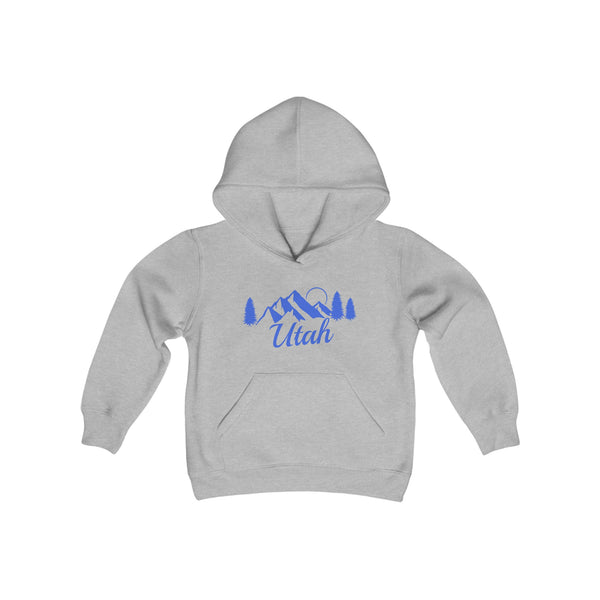 Retro Utah Youth Hoodie - Mountain Utah Kids Sweatshirt, Cute Utah Children's Pullover