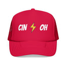 Cincinnati, Ohio Retro Trucker Hat - Lightning Foam Cap-3
