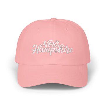 Buy pink New Hampshire Dad Hat - Embroidered New Hampshire Classic Dad Cap