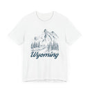 Wyoming Graphic Tee - Mountain Illustration Wyoming T Shirt-8