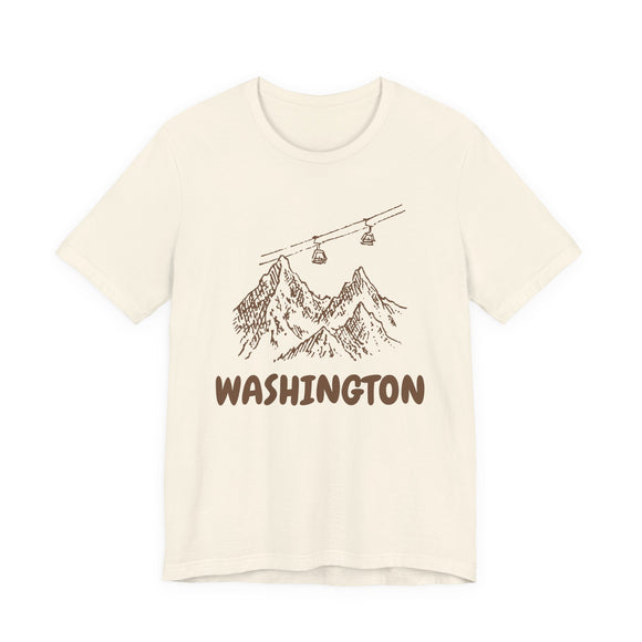 Washington Mountain T-Shirt — Vintage Gondola Ski Mountain Tee