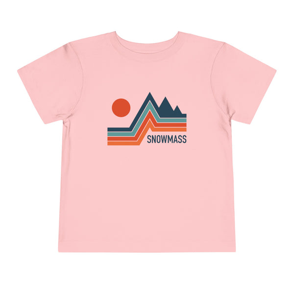 Snowmass, Colorado Toddler T-Shirt - Retro Palm Tree Toddler Snowmass Shirt